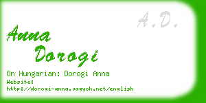 anna dorogi business card